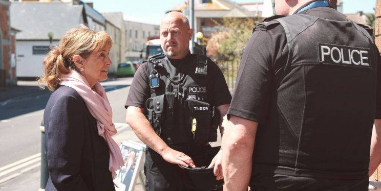 PCC Sue Mountstevens and Police Officers