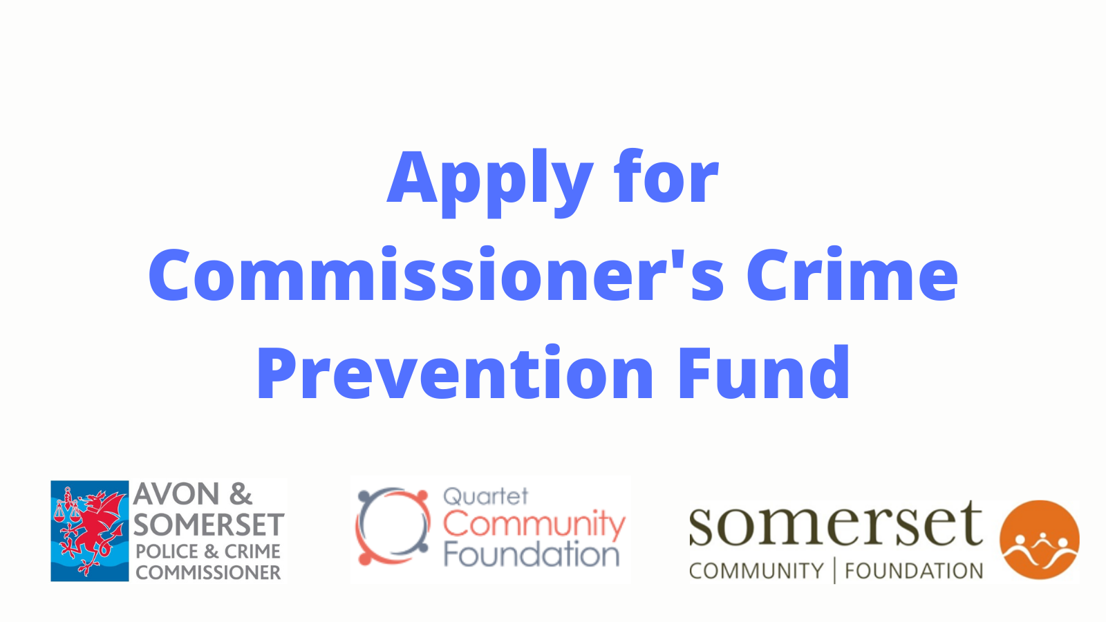 Grants available for communities to help prevent crime OPCC for Avon