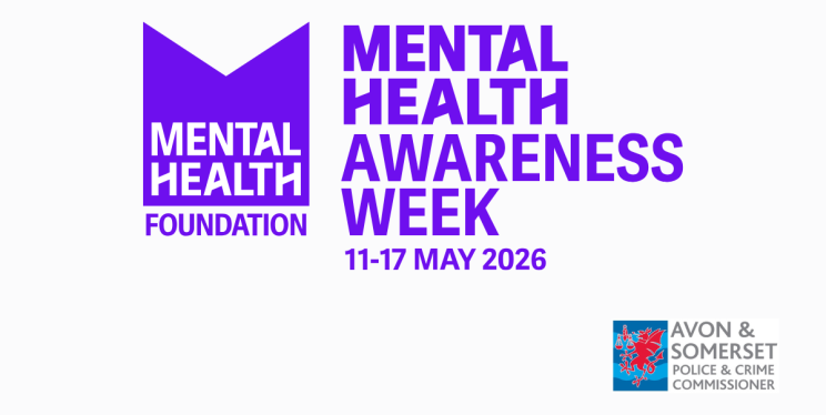 Mental Health Awareness week logo purple on white